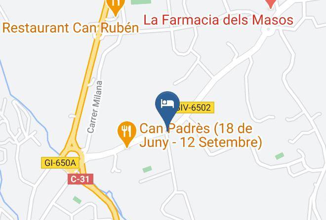 Girona - Masia Rural Can Poch Maps
