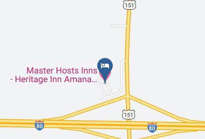 Master Hosts Inns Heritage Inn Amana Colonies Map