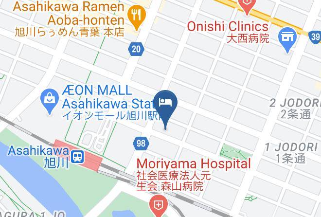 Asahikawa City - Hotel Mates Asahikawa Maps