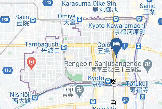 Kyoto City Shimogyo Ward - Matsubaya Ryokan Maps