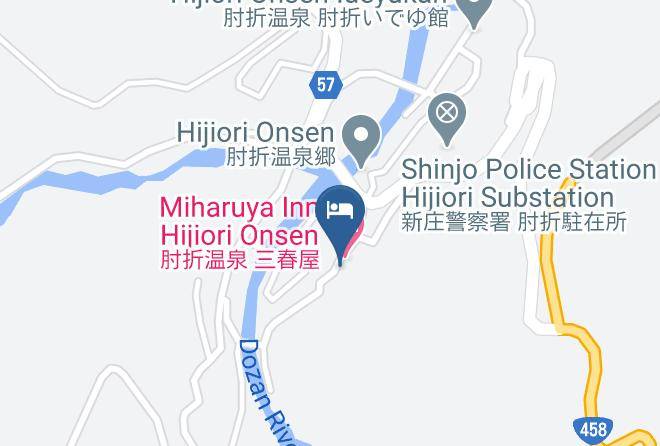 Ohkura Vil Mogami District - Matsuya Inn Hijiori Onsen Maps