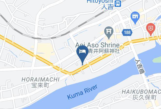 Hitoyoshi City - Matsuya Onsen Business Hotel Maps