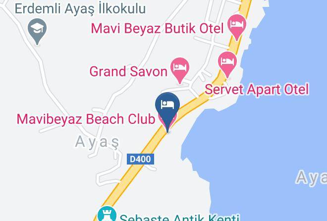 Erdemli - Mavibeyaz Beach Club Maps