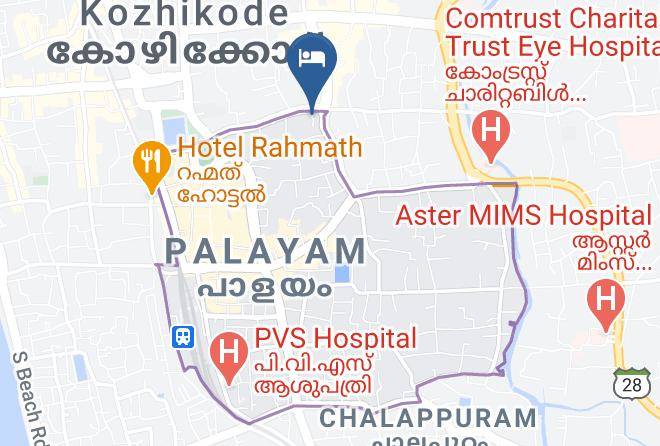 Kozhikode - Medora Hotel Maps