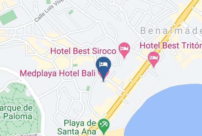 Malaga - Medplaya Hotel Bali Maps