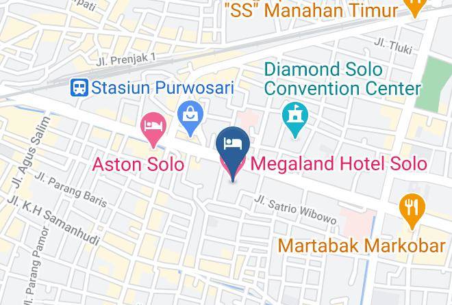 Surakarta - Megaland Hotel Solo Maps