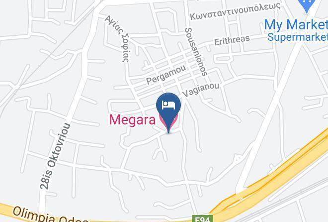 West Attica - Megara Hotel Maps