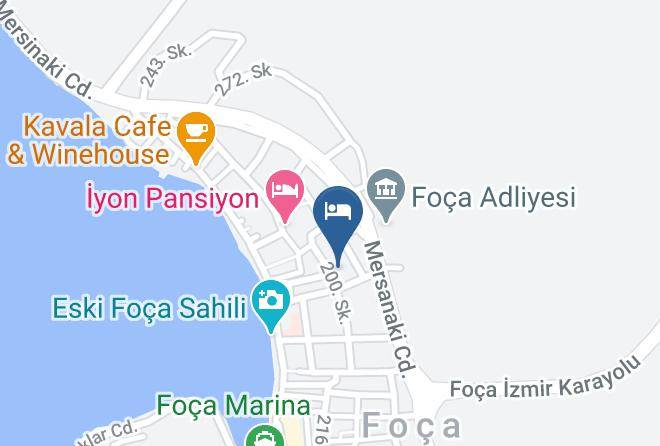 Foca - Melaike Otel Maps