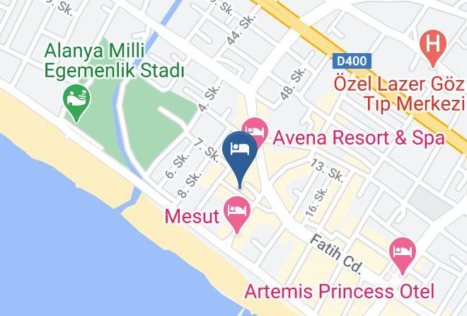 Alanya - Melani Otel Maps