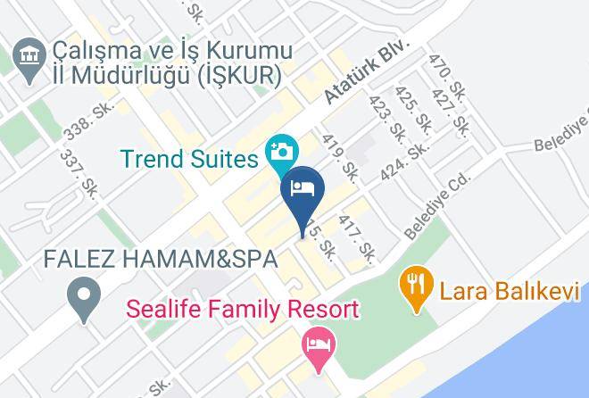 Konyaalti - Melles Otel Maps