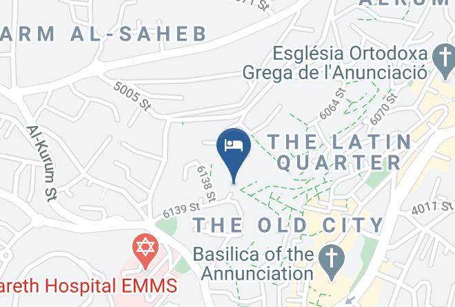 Nazareth - Mensa Christi Hotel Nazareth Maps