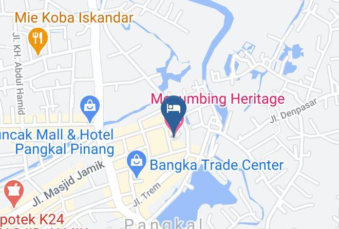 Kota Pangkal Pinang - Menumbing Heritage Hotel Maps