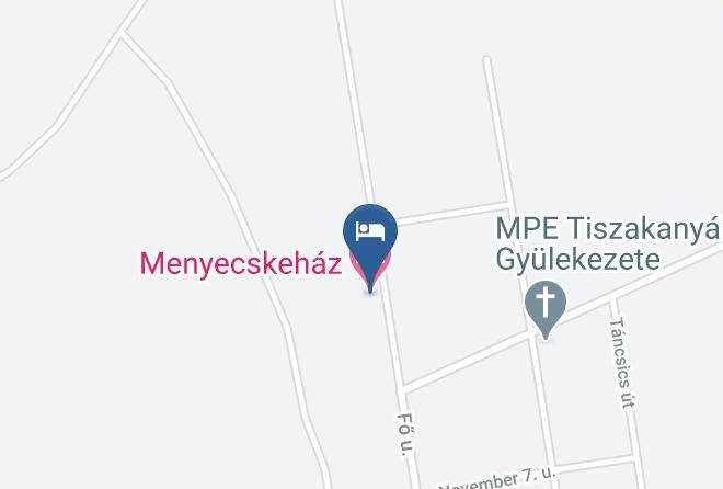 Tiszakanyar - Menyecskehaz Maps