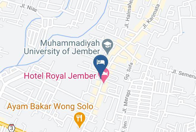 Jember Regency - Meotel Jember By Dafam Maps