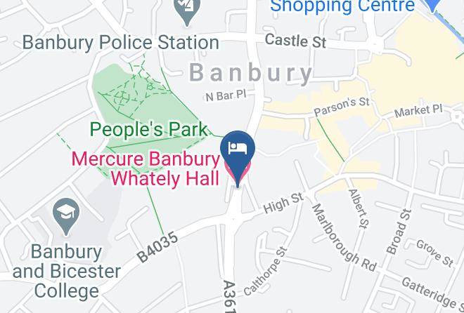 Oxon - Mercure Banbury Whately Hall Hotel Maps