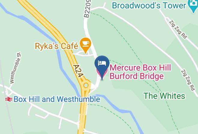 Surrey - Sunday Box Hill Burford Bridge Hotel Maps