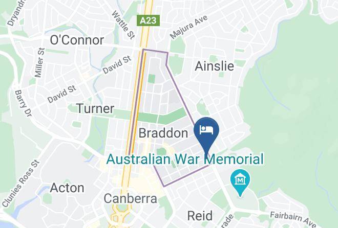 Braddon - Mercure Canberra Maps