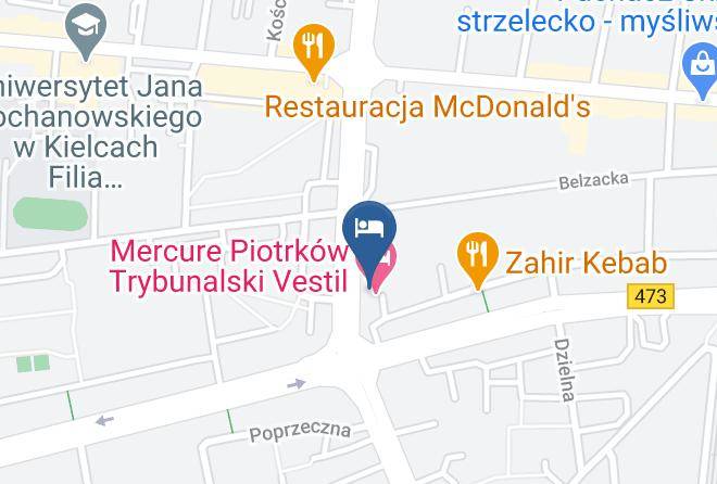 Piotrkow Trybunalski - Mercure Piotrkow Trybunalski Vestil Maps