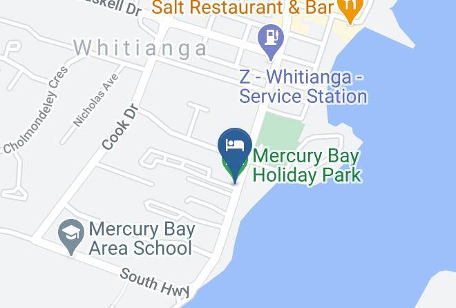 Mercury Bay Holiday Park Map
