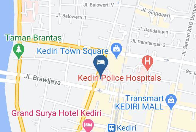 Kota Kediri - Merdeka Hotel Maps