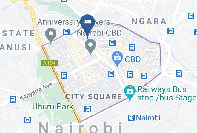 Nairobi - Meridian Court Hotel Maps
