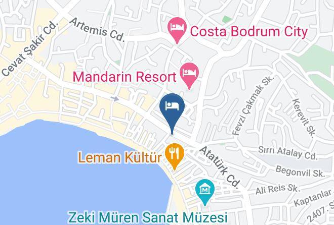 Bodrum - Merih Hotel Maps