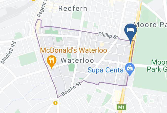 Sydney - Meriton Suites Waterloo Maps