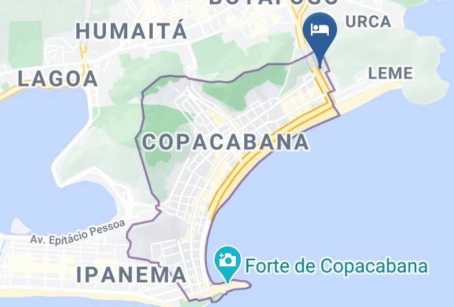 Rio De Janeiro Leme - Hotel Merlin Maps