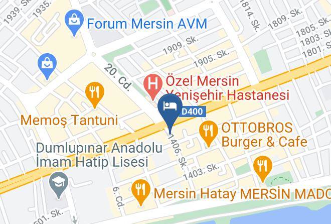 Yenisehir - Mersin Konaklama Maps