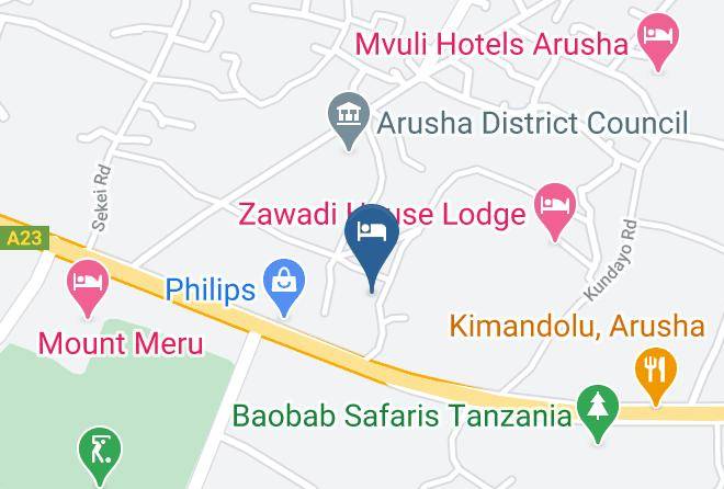 Arusha - Merves Hotel Arusha Maps