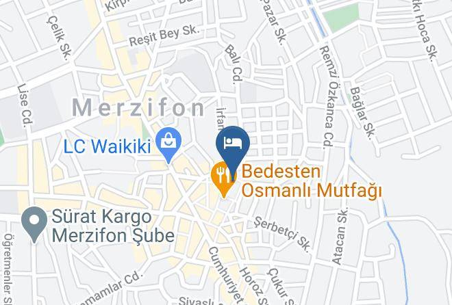 Merzifon - Merzifon Tashan Otel Restoran Maps