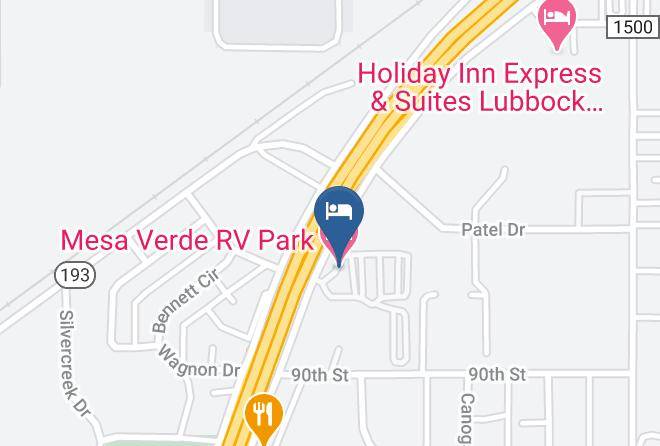 Lubbock - Mesa Verde Rv Park Maps