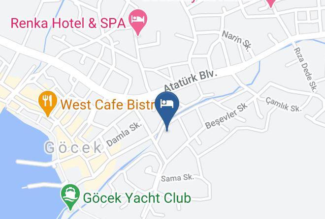 Fethiye - Mesken Otel Gocek Maps