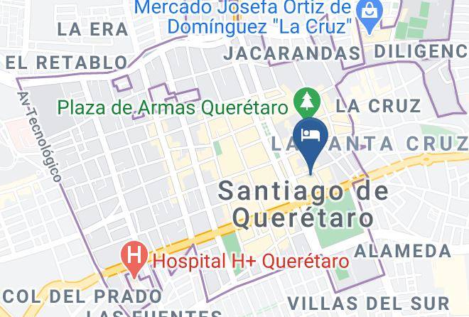 Santiago De Queretaro - Meson De Carolina Maps