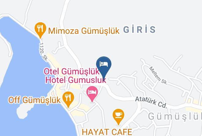 Bodrum - Metin's Gumusluk Hotel & Restaurant Maps