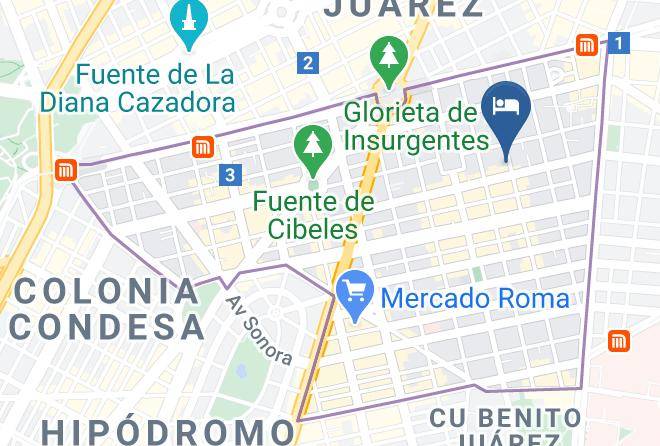 Cuauhtemoc - Hotel Mx Roma Maps