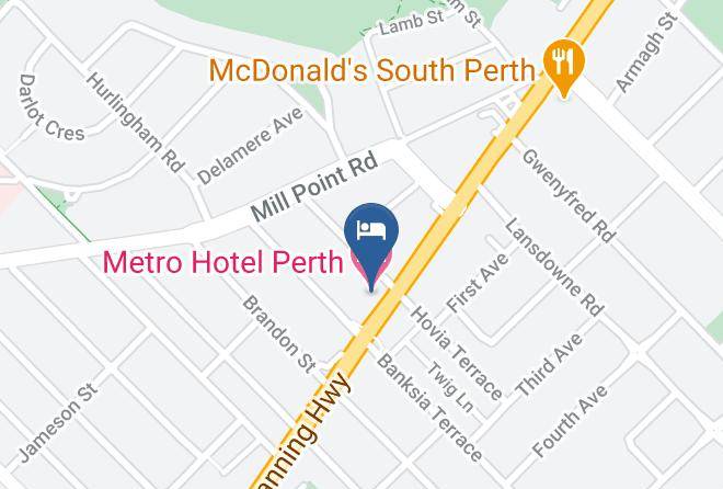 South Perth - Metro Hotel Perth Maps
