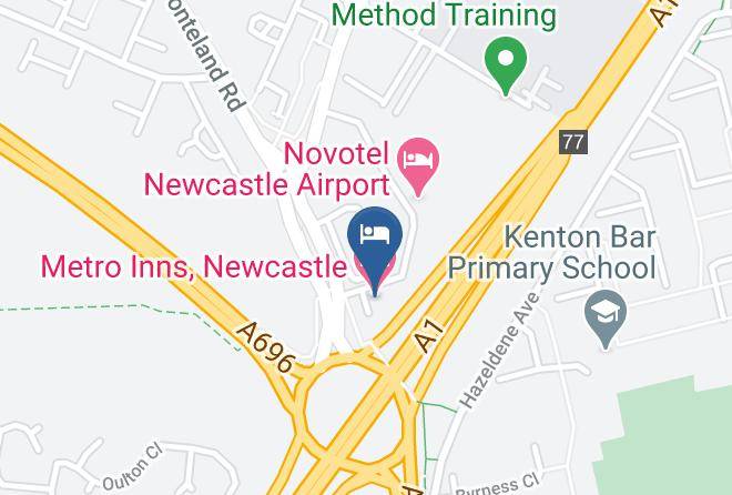 Metro Inns Newcastle Map