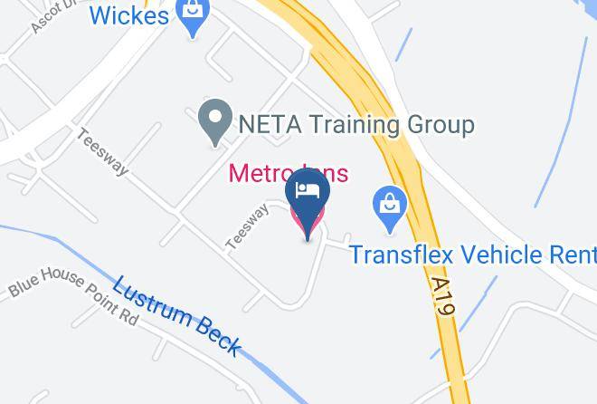 Stockton On Tees - Metro Inns Maps