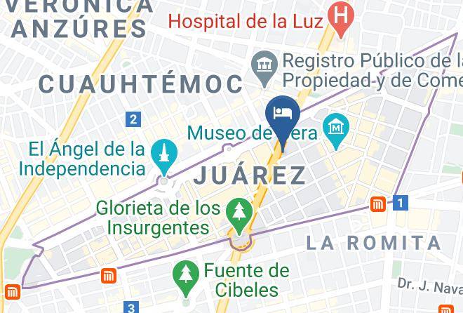 Cuauhtemoc - Capsule Hostel Mexico City Maps