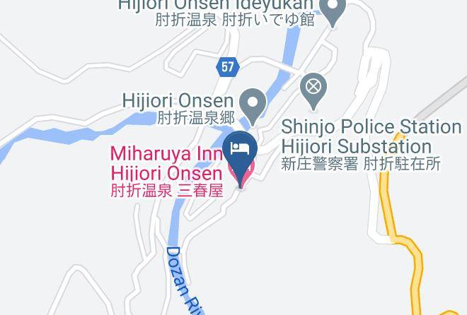 Ohkura Vil Mogami District - Miharuya Inn Hijiori Onsen Maps