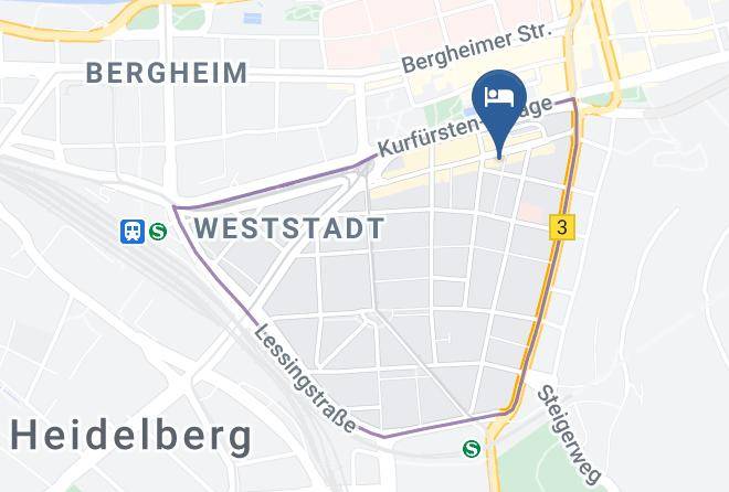 Mille Stelle Hotel Heidelberg City Map