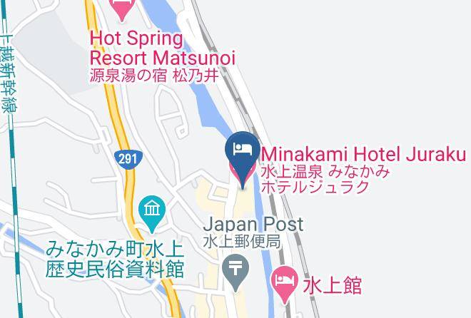 Minakami Towntone District - Minakami Hotel Juraku Maps