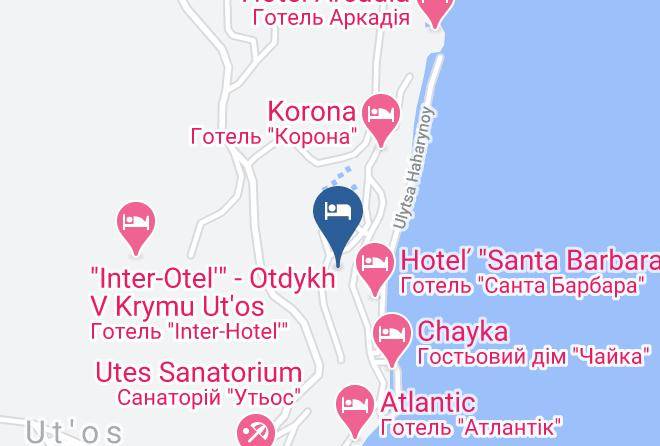 Alushta - Mini Hotel Zatyshok Maps
