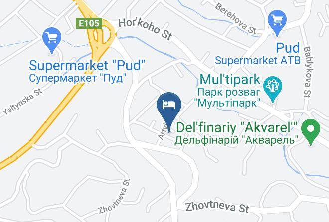 Alushta - Mini Otel' Yuzhnyy Domik Maps