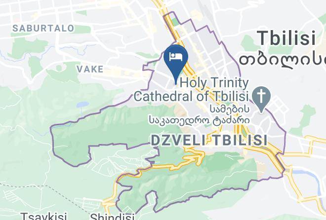 Tbilisi - Minimalistic Blue Maps