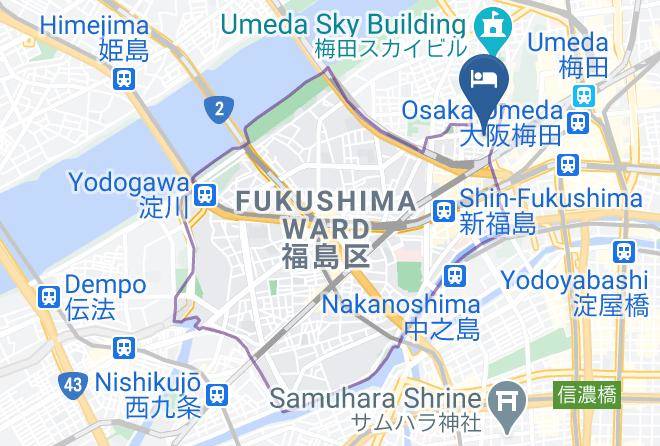 Osaka City Fukushima Ward - Minn Umeda North Maps
