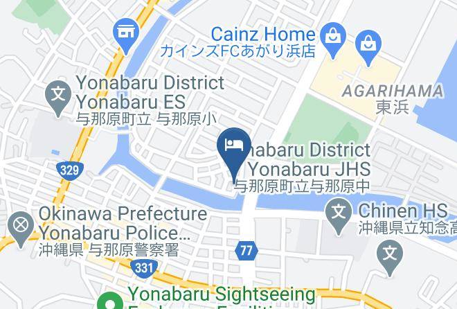 Yonabaru Townshimajiri District - Minshuku Agaihama Maps