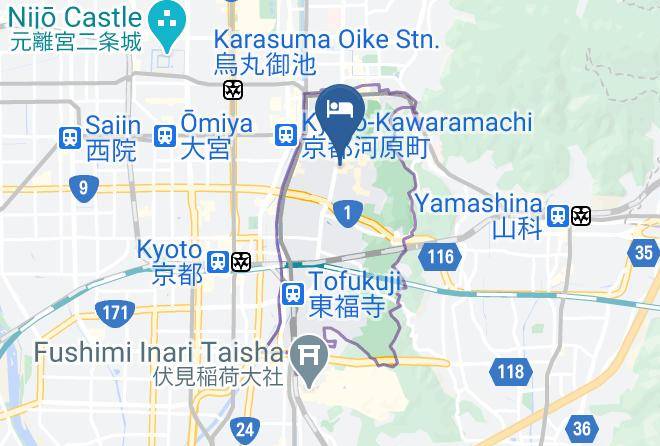 Kyoto City Higashiyama Ward - Minshuku Chitose Maps