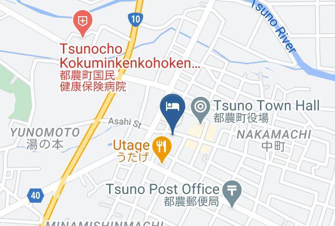 Tsuno Townkoyu District - Minshuku Mimitsu Maps